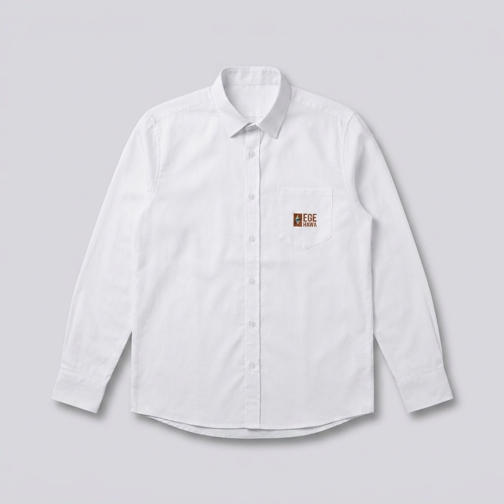 Camisa ejecutiva con bordado al bolsillo