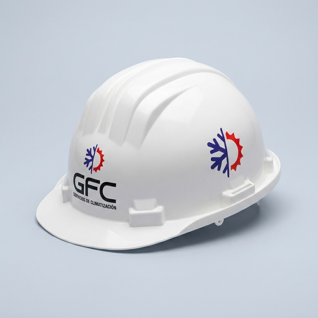 Casco de seguridad rotulado